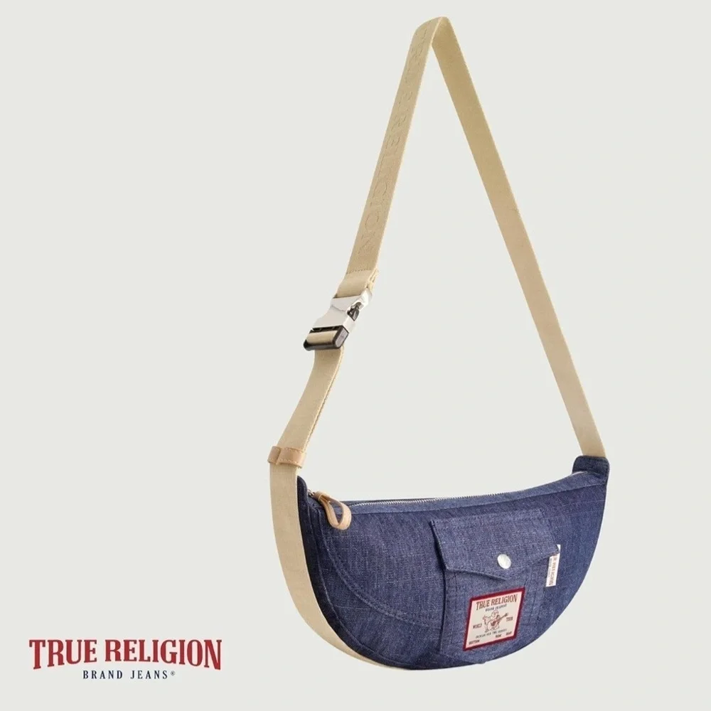 True Religion Hobo Shoulder Bag Denim Medium